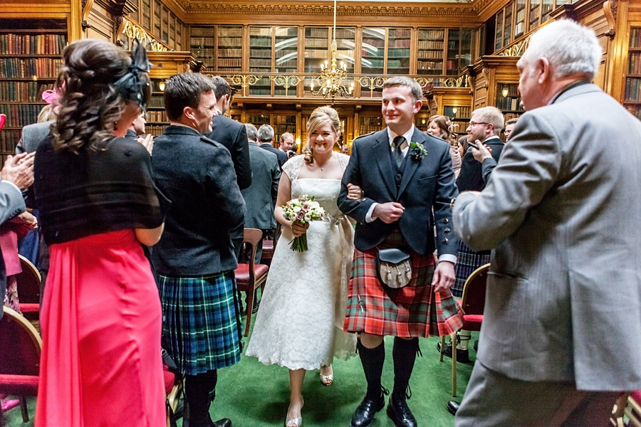 Happy married couple at Royal College of Physicians of Edinburgh