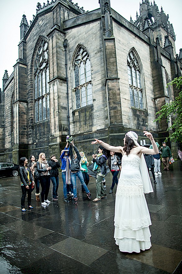 Bride on the Royal Mile