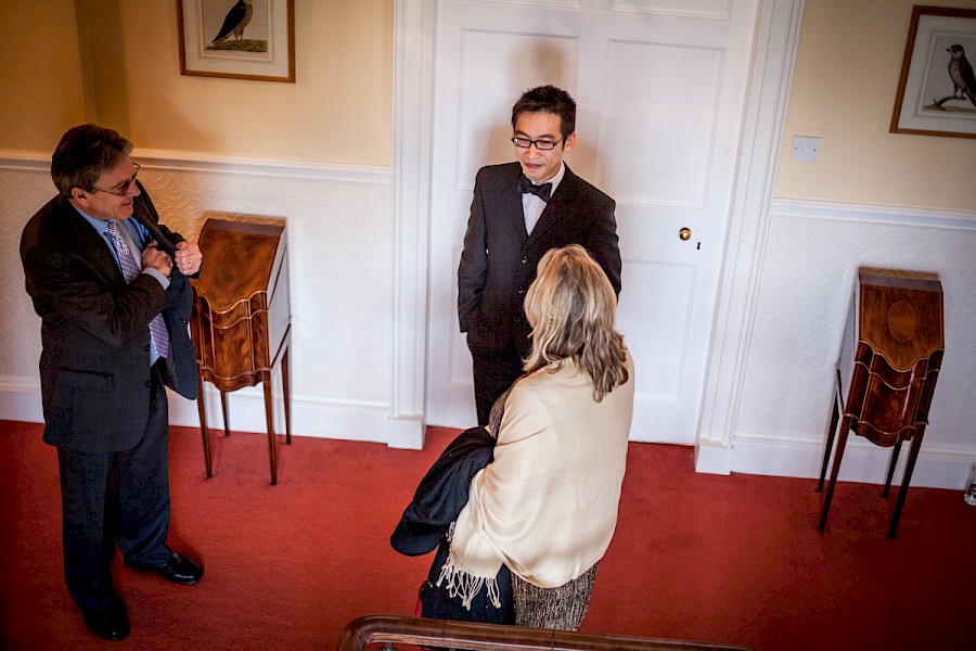 Guests mingling at Harburn House