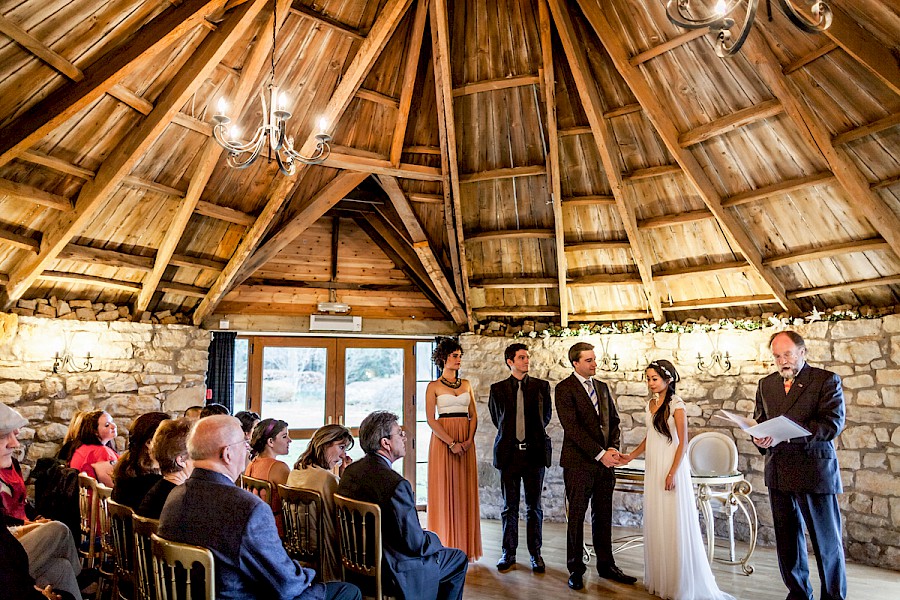 Wedding ceremony at Harburn House in West Lothian