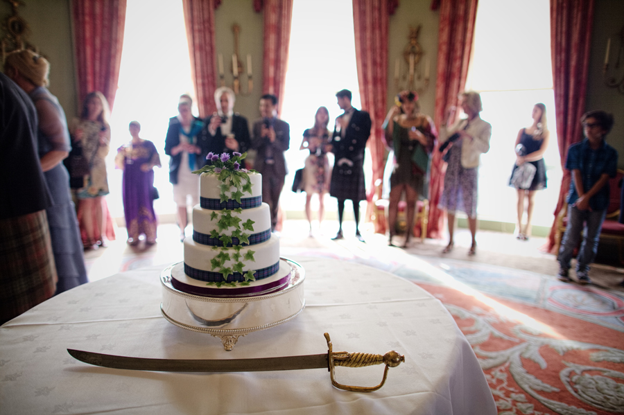 cake at the Culzean Castle Wedding