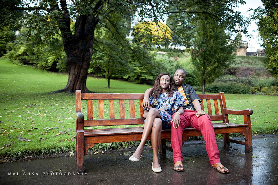 Love in the Princess St. Gardens in Edinburgh