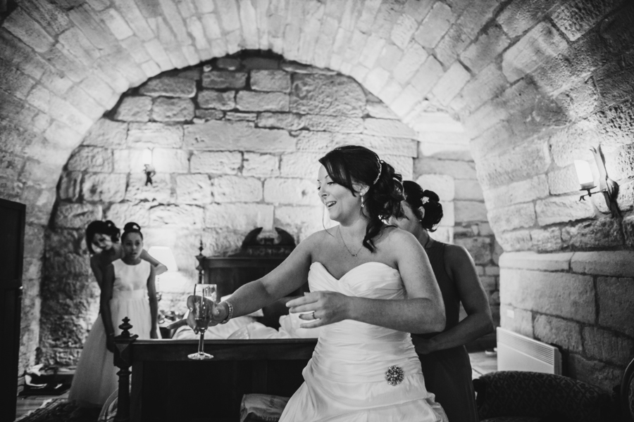 Malishka Photography capturing bridal preparations at Dalhousie Castle