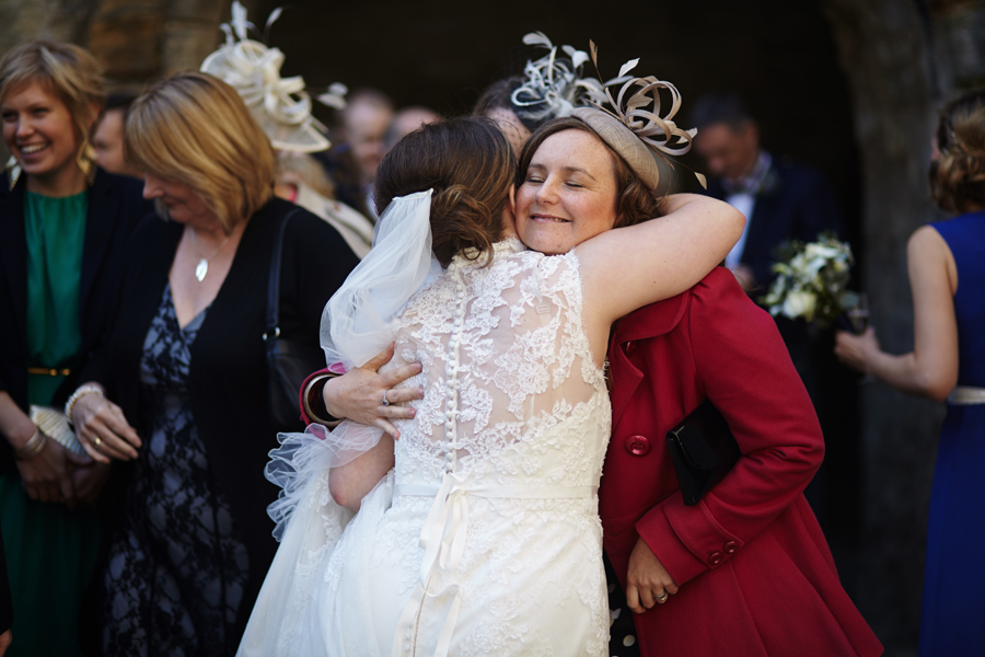 Wedding drinks at Inchcolm Abbey