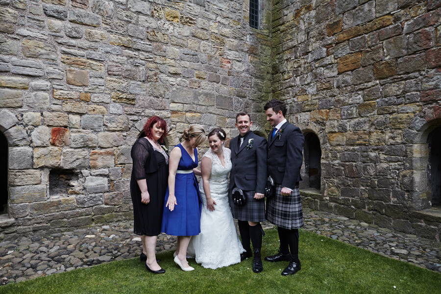 Wedding photos on Inchcolm Island