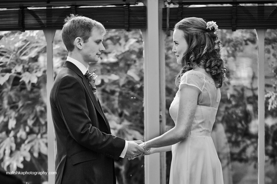 Lovely couple during the wedding ceremony in Edinburgh