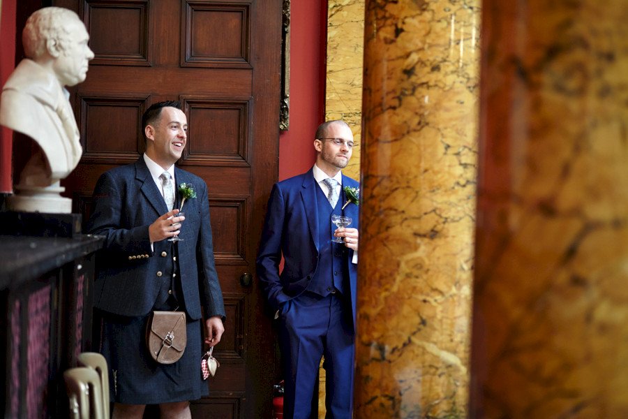 Happy couple at Royal College of Physicians in Edinburgh