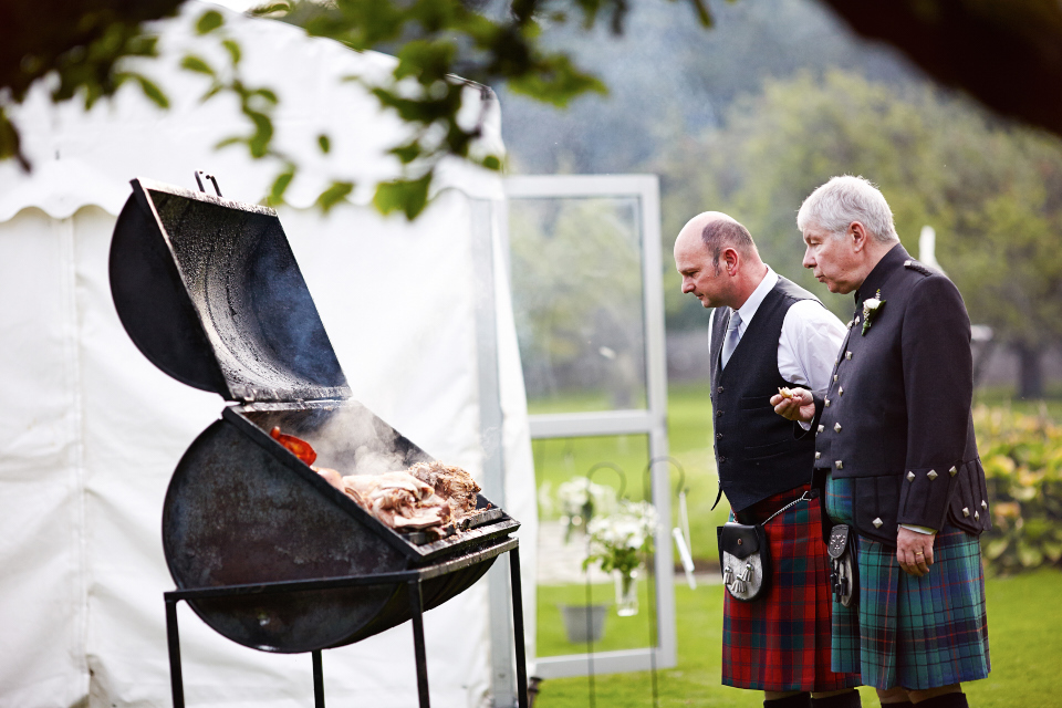 Traquair House outdoor wedding