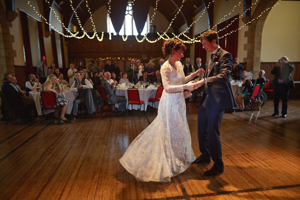 Bride and groom first dance at Crail Hall wedding