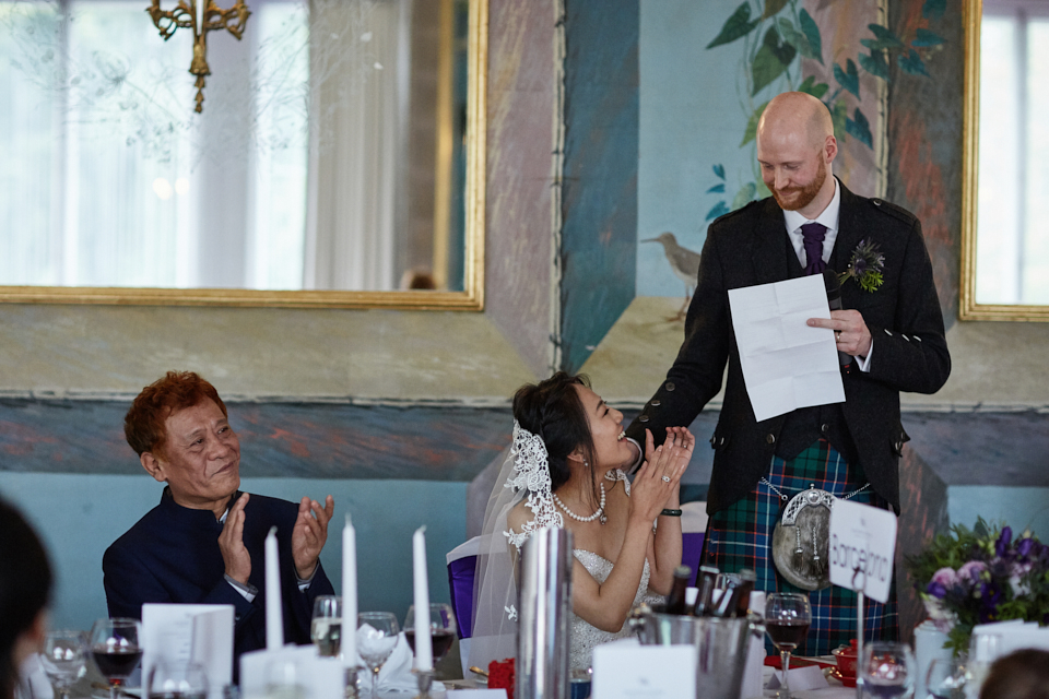 Groom speeches at the Caledonian