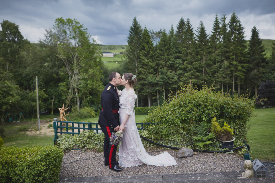 Bride and groom portraits in Hawick