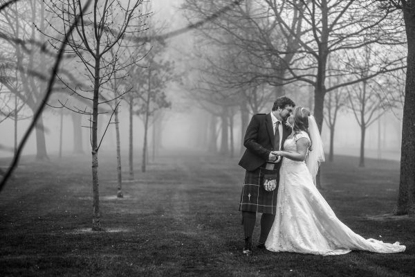 Foggy Saturday wedding at Fettes College in Edinburgh