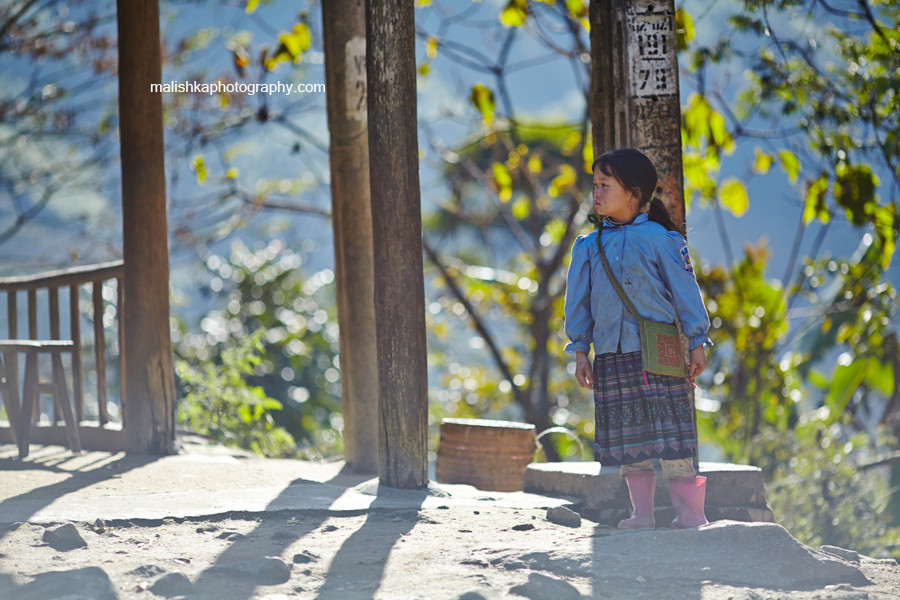 Sapa, Vietnam, Portrait of a  little Vietnamese girl