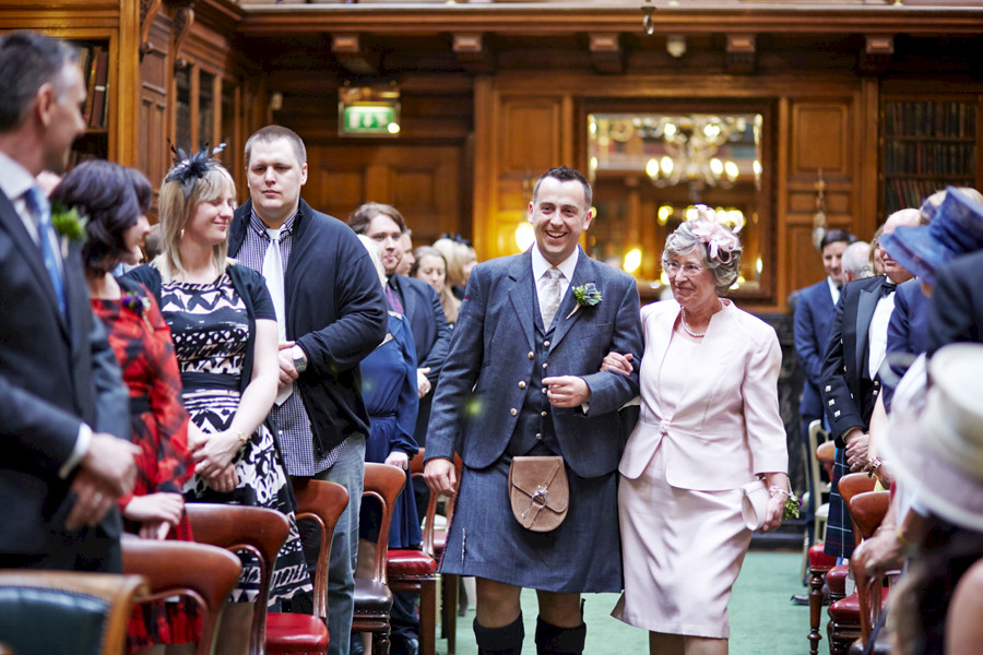 Civil partnership ceremony at Royal College of Physicians in Edinburgh