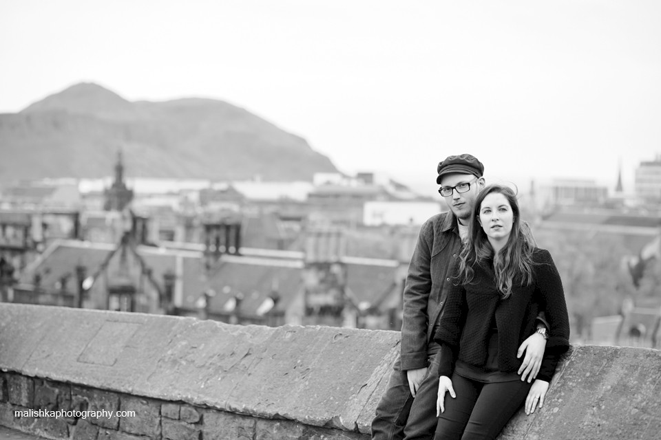 Lovely couple during portrait session in Edinburgh
