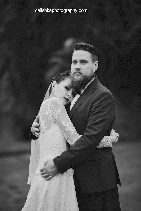 Romantic couple portraits at Dalhousie Castle in Scotland