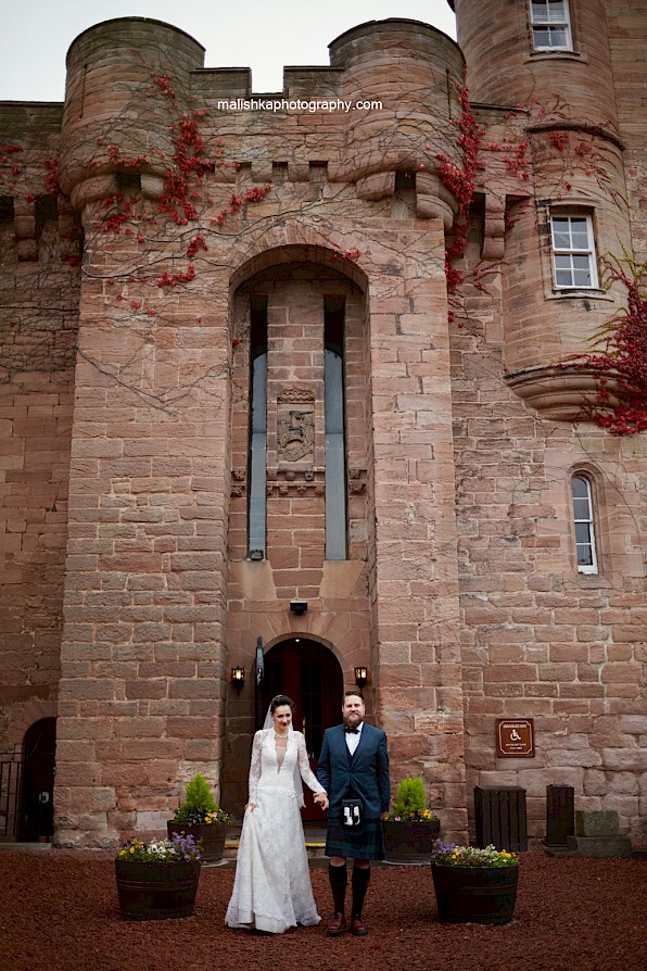 Entrance to the  Dalhousie Castle during th couple photo session