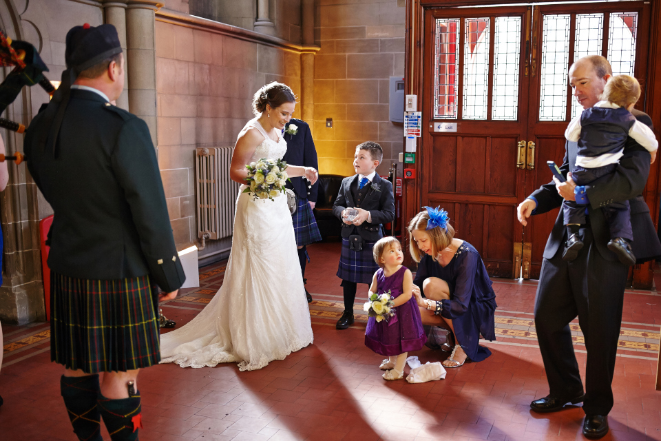 Bride arrival at Mansfield Traquair Edinburgh
