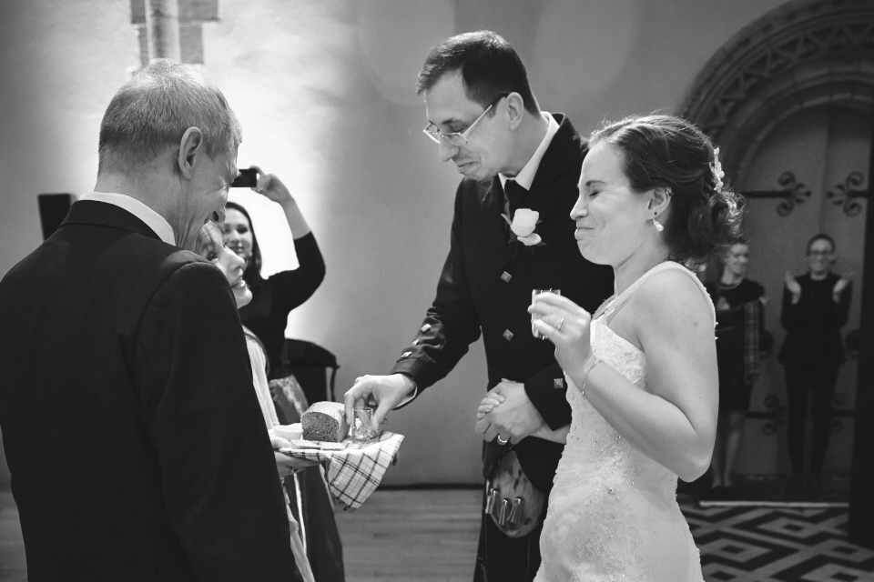 Polish tradition at Scottish wedding in Edinburgh