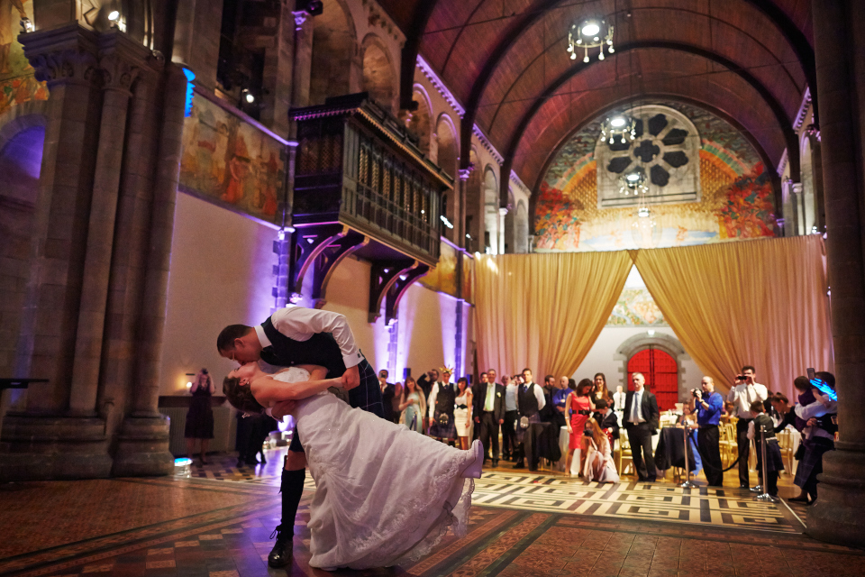Romantic moments at Mansfield Traquair wedding in Edinburgh
