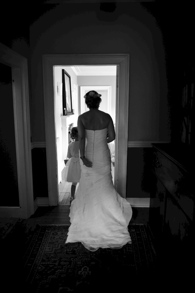 Bride walking to the ceremony