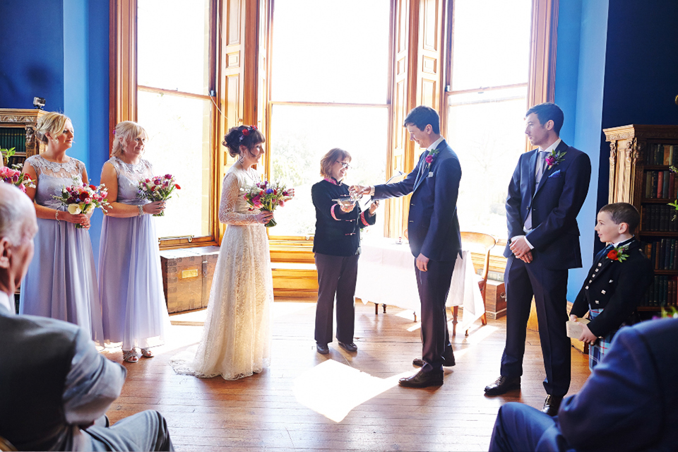 Cambo Estate wedding ceremony Scotland