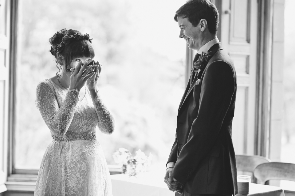 Quaich Scottish tradition at Cambo Estate wedding in Scotland