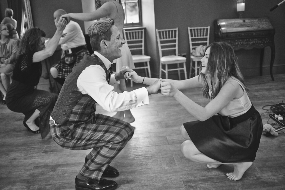 funny dances at Kinross House Scottish wedding