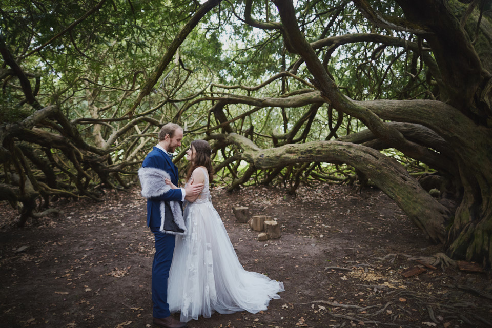 Wedding photography at the Yew Tree Circle, Traquair House