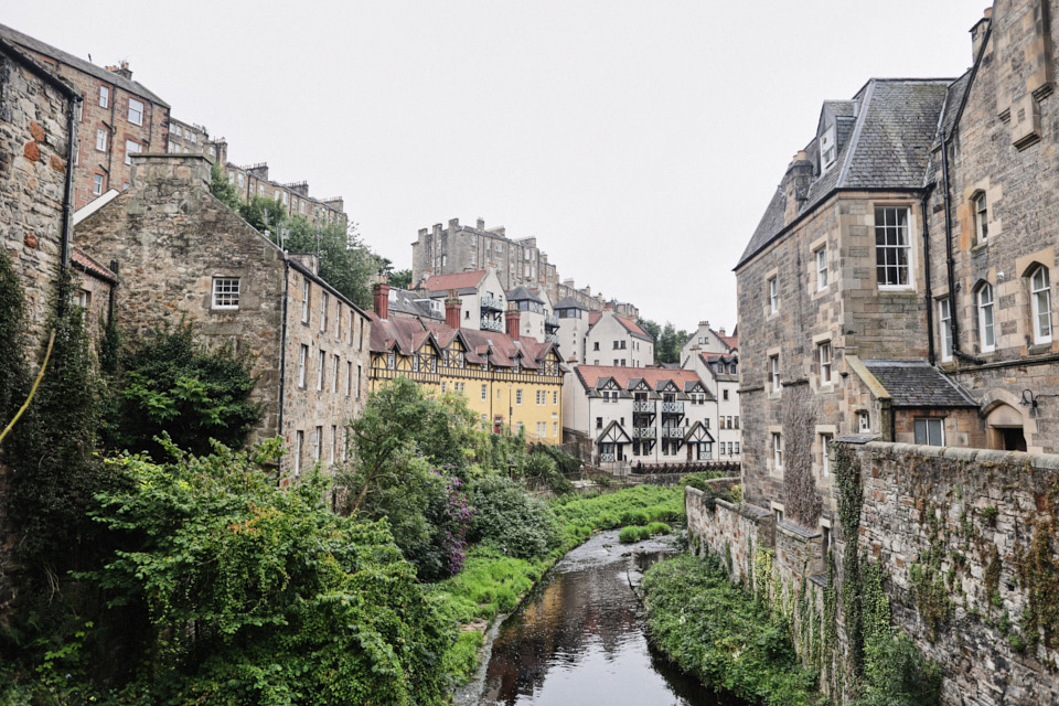 Full of love couple session in Dean Village in Edinburgh